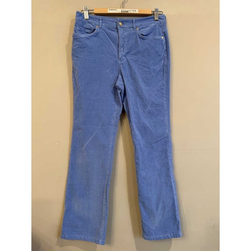 J‎ McLaughlin Blue Velvet Straight Leg Pants Spring Size 4